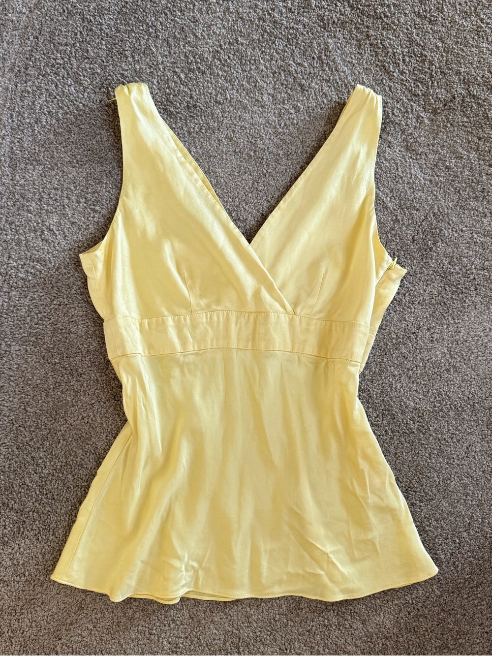 100% Silk Yellow Top